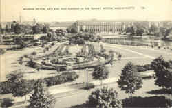 Museum Of Fine Arts And Rose Gardens In The Fenway Boston, MA Postcard Postcard