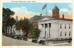 Municipal Buildings Salem, MA Postcard Postcard