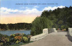 Footbridge Across Washington Park Lagoon Postcard