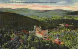 View From Hot Springs Mountain, Hot Springs National Park Postcard Postcard