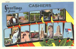 Greetings From North Carolina Cashiers, NC Postcard Postcard