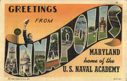 Greetings From Annapolis Postcard