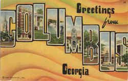 Greetings From Columbus Georgia Postcard Postcard