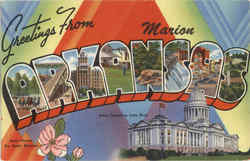 Greetings From Arkansas Marion, AR Postcard Postcard