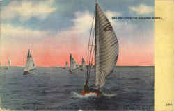 Sailing Over The Rolling Waves Postcard