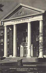 Entrance Main Dormitory Penn Hall Postcard