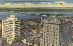 Bird's Eye View Of Taylor Bridge Postcard