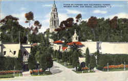 Plaza De Panama And California Tower, Balboa Park Postcard