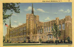 High School Middletown, NY Postcard Postcard