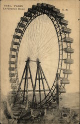 La Grande Roue Ferris Wheel Paris, France Postcard Postcard