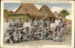 Soldados Americanos en una Excursion a Cruces, Zona del Canal Panama Postcard Postcard Postcard