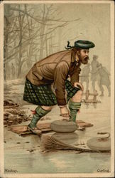 Curling Scotland Postcard Postcard