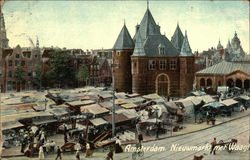 Nieumarkt met Waag Postcard