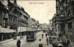 High Street Swansea, Wales Postcard Postcard