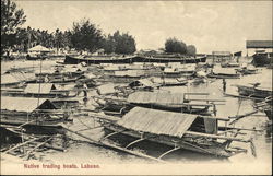 Native Trading Boats Labuan, Malaysia Southeast Asia Postcard Postcard