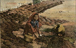 Indian Woman Fuel Maker Postcard Postcard