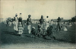 A Crowd of Natives at Race Course Postcard