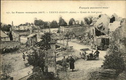 1971, La France reconquise (1917) - Terny Sorny (Aisne) - Route de Margivat. Terny-Sorny, France Postcard Postcard