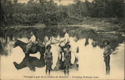 Passage à Gué de la Riviére de Kabuna Papua New Guinea South Pacific Postcard Postcard