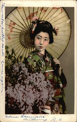 Wistakia - Japanese Geisha Asian Postcard Postcard