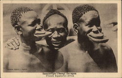 Saucerlips Ubangi Savages Postcard Postcard Postcard