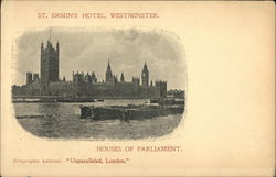 St. Ermins Hotel, Westminster; Houses of Parliament London, England Postcard Postcard