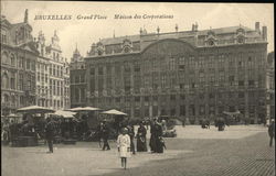 Grand Place, Maison des Corporations Bruxelles, Belgium Benelux Countries Postcard Postcard