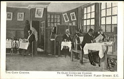 The Cosy Corner, Ye Olde Cheshire Cheese Wine Office Court. London, England Postcard Postcard