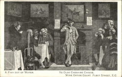 A Fish Out of Water - Ye Olde Cheshire cheese Wine Office Court Postcard