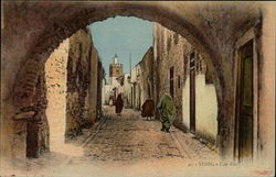 Tunis - Une Rue Tunisia Africa Postcard Postcard