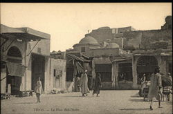 La Place Bab-Djedia Tunis, Tunisia Africa Postcard Postcard Postcard