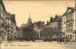 Place Longemalle Geneva, Switzerland Postcard Postcard