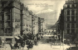 Rue du Mont Blanc Geneva, Switzerland Postcard Postcard