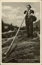 Alphornbläser der Hotels Rigi-Kulm Switzerland Postcard Postcard