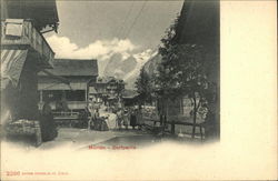 Village Scene Murren, Switzerland Postcard Postcard