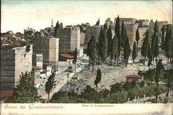 Walls of Constantinople Istanbul, Turkey Greece, Turkey, Balkan States Postcard Postcard