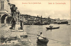 Bosphore Vue de Bechik-Tach. Salut di Constantinople. Constantinople (Istanbul), Turkey Greece, Turkey, Balkan States Postcard Postcard