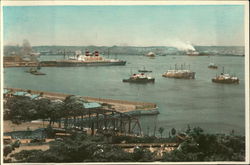 Port from the Bluff Postcard