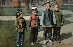 Group of Chinese Children in one of the city parks Postcard