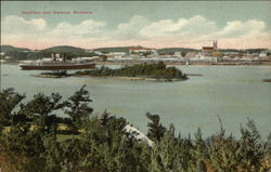 View over Town and Harbor Hamilton, Bermuda Postcard Postcard