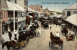 Front Street Hamilton, Bermuda Postcard Postcard