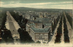 Les Avenues du Bois, de Boulogne, et de la Grande Armie Paris, France Postcard Postcard