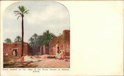 Town Located on Edge of Great Desert of Sahara, Africa Postcard