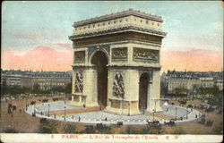 L'Arc de Triomphe de l'Etolie Paris, France Postcard Postcard