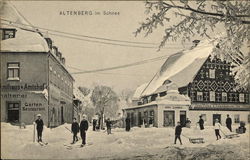 View of Town with Snow Altenberg, Germany Postcard Postcard