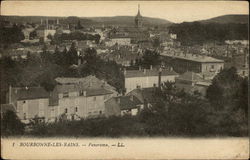 Panoramic View of Town Bourbonne-les-Bains, France Postcard Postcard