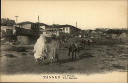 La Plage (The Beach) Tanger (Tangier), Morocco Africa Postcard Postcard