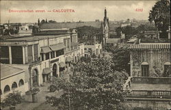 Dhurrumtollah street. - CALCUTTA India Postcard Postcard