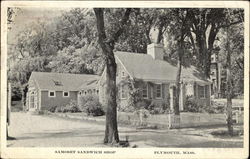 Street View of Samoset Sandwich Shop Postcard