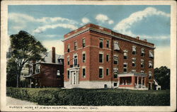 Nurses' Home at Jewish Hospital Cincinnati, OH Postcard Postcard Postcard